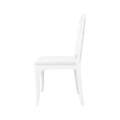 Worlds Away Fairfield Chair - White Lacquer/Linen Cushion -Worlds Away WA FAIRFIELD WH SIDE 65071.1687541633 ni 42694.1707478898