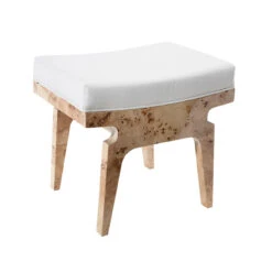 Worlds Away Rectangular Stool - White Linen Cushion - Burl Wood 9 Worlds Away Rectangular Stool - White Linen Cushion - Burl Wood -Worlds Away WA FERGIE BW ANGLE 41493.1585000112 ni 17008.1707481702