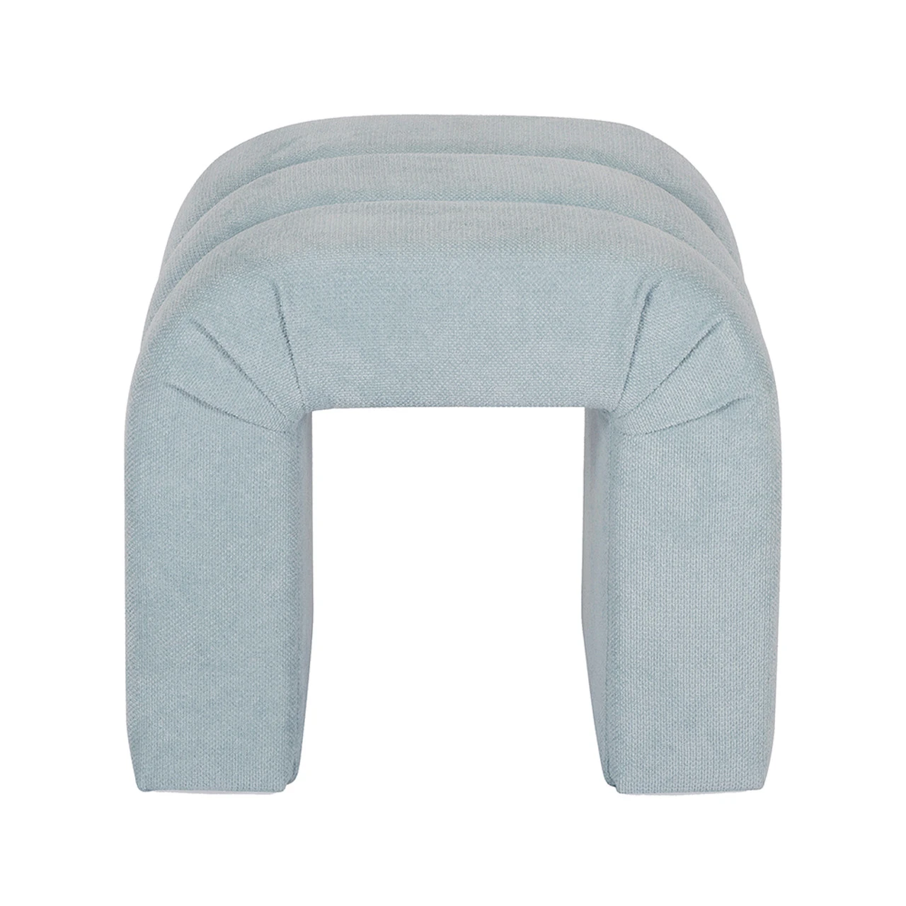 Worlds Away Horizontal Channeled Stool - Performance Light Blue Chenille 7 Worlds Away Horizontal Channeled Stool - Performance Light Blue Chenille - Image 7