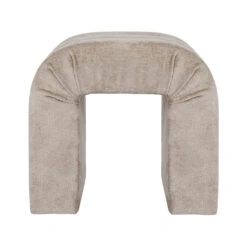 Worlds Away Horizontal Channeled Stool - Taupe Textured Chenille -Worlds Away WA FINCH TP FRONT 1 83099.1695065471 ni 73254.1707481706