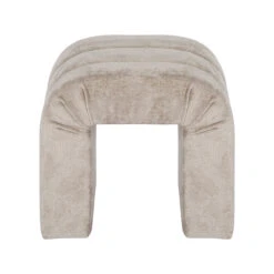Worlds Away Horizontal Channeled Stool - Taupe Textured Chenille -Worlds Away WA FINCH TP FRONT 2 01052.1695065471 ni 50960.1707481706