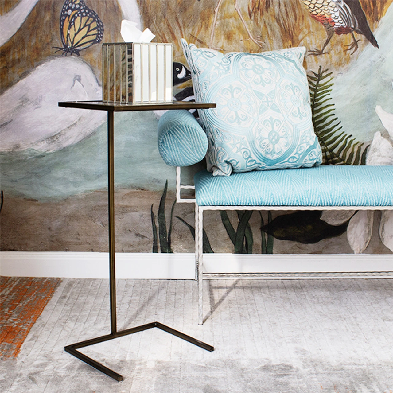 Worlds Away Fncmam Occassional Table - Bronze/Antique Mirror Top 2 Worlds Away Fncmam Occassional Table - Bronze/Antique Mirror Top - Image 2