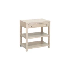 Worlds Away Side Table - Cerused Oak/Includes Brass & Nickel Hrdwr Options W Acrylic Rod -Worlds Away WA GARBO CON ANGLE 37644.1581434463 ni 08611.1707481707