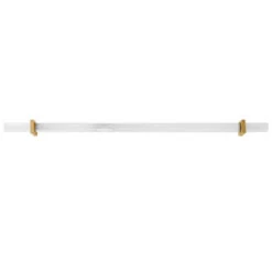 Worlds Away Acrylic Pole Handle - Brass Adjustable Brackets