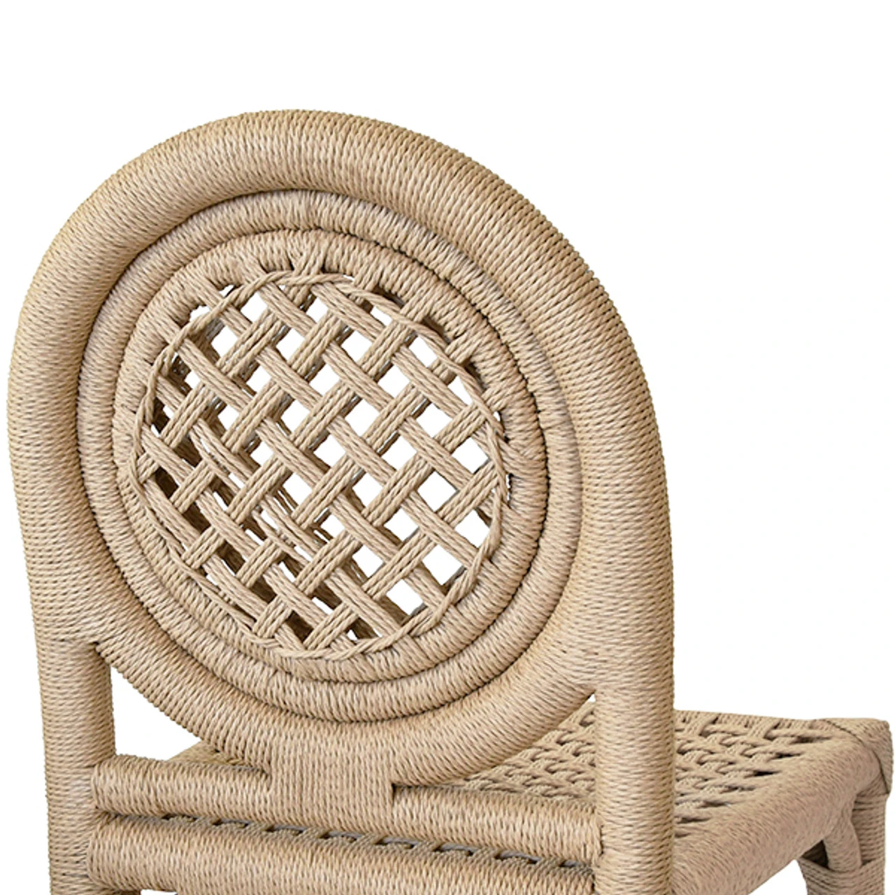Worlds Away Round Back Rattan Wrapped Dining Chair 2 Worlds Away Round Back Rattan Wrapped Dining Chair - Image 2