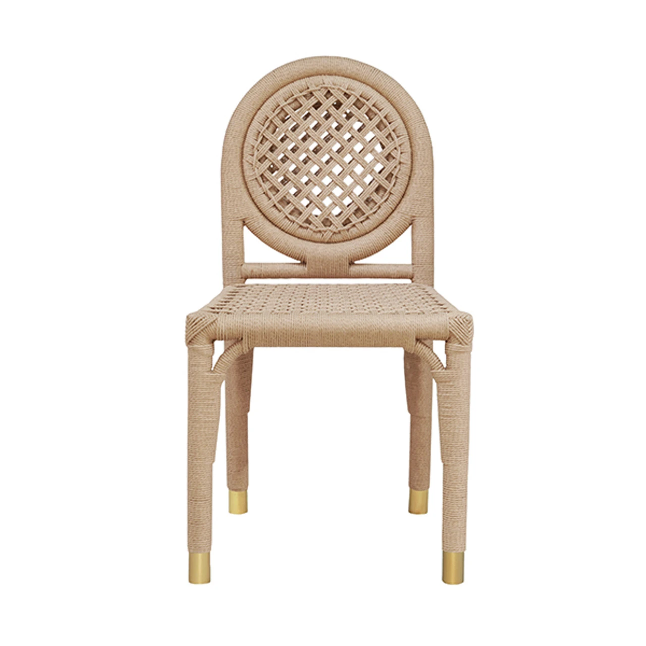 Worlds Away Round Back Rattan Wrapped Dining Chair 3 Worlds Away Round Back Rattan Wrapped Dining Chair - Image 3