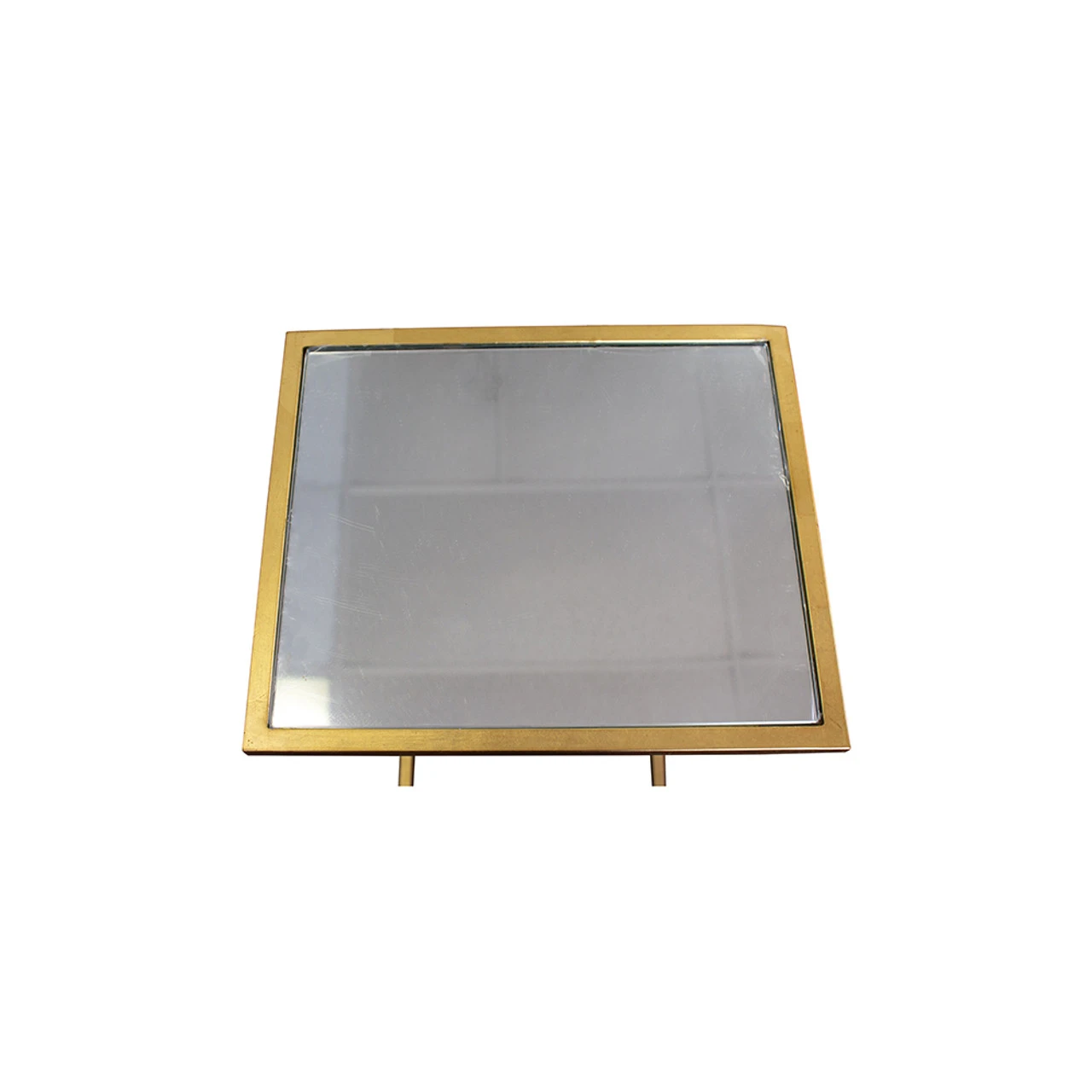 Worlds Away Georgia Cigar Table In Gold Leaf With Inset Mirror Top 2 Worlds Away Georgia Cigar Table In Gold Leaf With Inset Mirror Top - Image 2