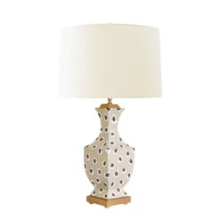 Worlds Away Handpainted Tole Table Lamp - Brown Leopard Pattern -Worlds Away WA GINA LEOP BR ANGLE 81040.1664815180 ni 47028.1707481710