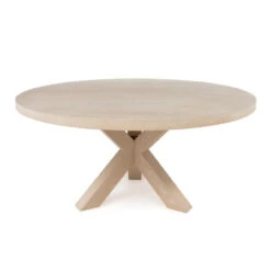 Worlds Away Tripod Base Round Dining Table - Cerused Oak -Worlds Away WA GREER CO1 26726.1619211987 ni 07454.1707481712