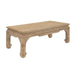 Worlds Away Ming Style Coffee Table - Woven Rattan -Worlds Away WA GUINEVERE ANGLE 54494.1695065424 ni 69266.1707481714