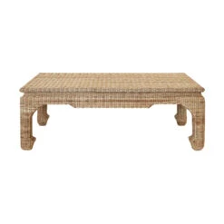 Worlds Away Ming Style Coffee Table - Woven Rattan -Worlds Away WA GUINEVERE 73864.1695065420 ni 55152.1707481714