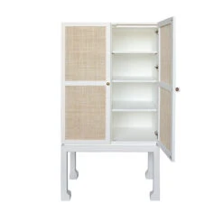 Worlds Away Bar Cabinet - Matte White - Natural Cane Doors 14 Worlds Away Bar Cabinet - Matte White - Natural Cane Doors -Worlds Away WA GUTHRIE WH INTERIOR 2 68807.1619198258 ni 04250.1707481715