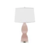 Worlds Away Gwyneth Table Lamp - Ceramic/White Linen Shade/Blush