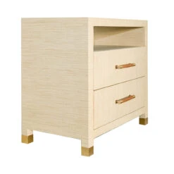 Worlds Away Two Drawer Side Table - Rattan Wrapped Handles - Natural Grasscloth 8 Worlds Away Two Drawer Side Table - Rattan Wrapped Handles - Natural Grasscloth -Worlds Away WA HANCOCK NAT ANGLE 41992.1647957078 ni 00632.1707481715