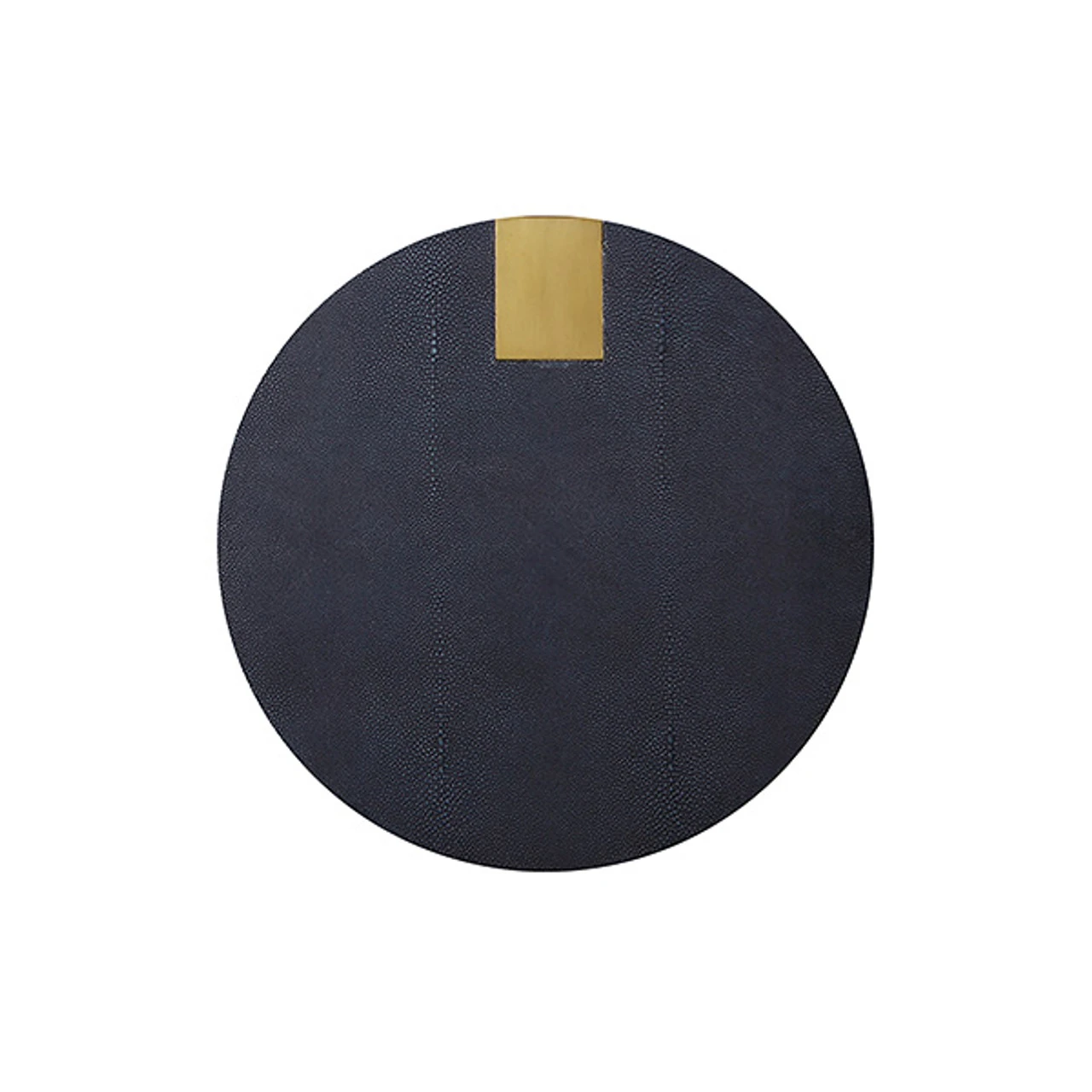 Worlds Away Round Side Table - Ant Brass & Navy Faux Shagreen 5 Worlds Away Round Side Table - Ant Brass & Navy Faux Shagreen - Image 5
