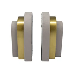 Worlds Away Pair Of Antique Brass And Grey Shagreen Bookends