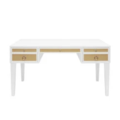 Worlds Away White Matte Lacquer Desk - Grasscloth Drawer - Nickel Hardware 8 Worlds Away White Matte Lacquer Desk - Grasscloth Drawer - Nickel Hardware -Worlds Away WA HEIDI NWH 40772.1570224160 ni 46712.1707481720