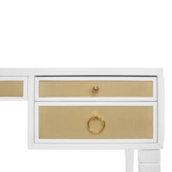 Worlds Away White Matte Lacquer Desk - Grasscloth Drawer - Brass Hardware 7 Worlds Away White Matte Lacquer Desk - Grasscloth Drawer - Brass Hardware -Worlds Away WA HEIDI WH DETAIL 33928.1570224207 ni 52337.1707481720