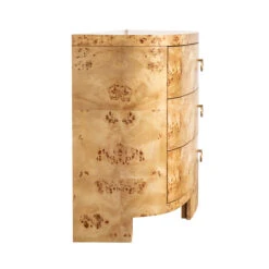 Worlds Away Demilune Chest - Three Drawers - Burl Wood -Worlds Away WA HENRY BW SIDE 44179.1695065314 ni 88426.1707481723