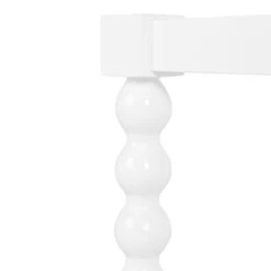 Worlds Away Bobbin Style Bar Cart - White Lacquer -Worlds Away WA ISADORE WH DETAIL 2 00535.1681314736 ni 06323.1707481726