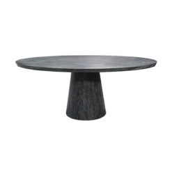 Worlds Away Jefferson Dining Table - Black Cerused Oak -Worlds Away WA JEFFERSON BCO 41371.1538682257 ni 19172.1707478908