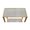 Worlds Away Joyce Two Tier Gold Leaf Rectangular Table With Antique Mirror Shelves