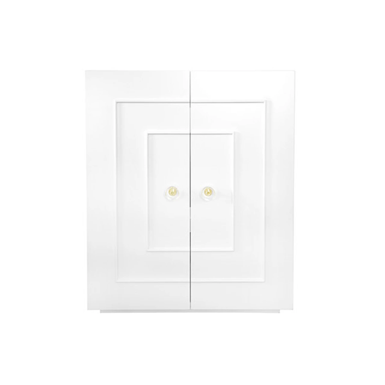Worlds Away Judd Cabinet - White Lacquer/Crystal And Brass Knobs 1 Worlds Away Judd Cabinet - White Lacquer/Crystal And Brass Knobs