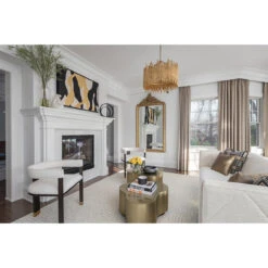 Worlds Away Judechair - Wood/White Linen -Worlds Away WA Jude Lifestyle 71103.1657913950 ni 90380.1707478901