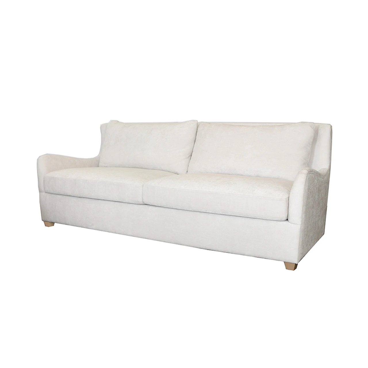 Worlds Away Wingback Sofa - Cerused Oak Feet - Ivory Plain Weave Upholstery 9 Worlds Away Wingback Sofa - Cerused Oak Feet - Ivory Plain Weave Upholstery - Image 9
