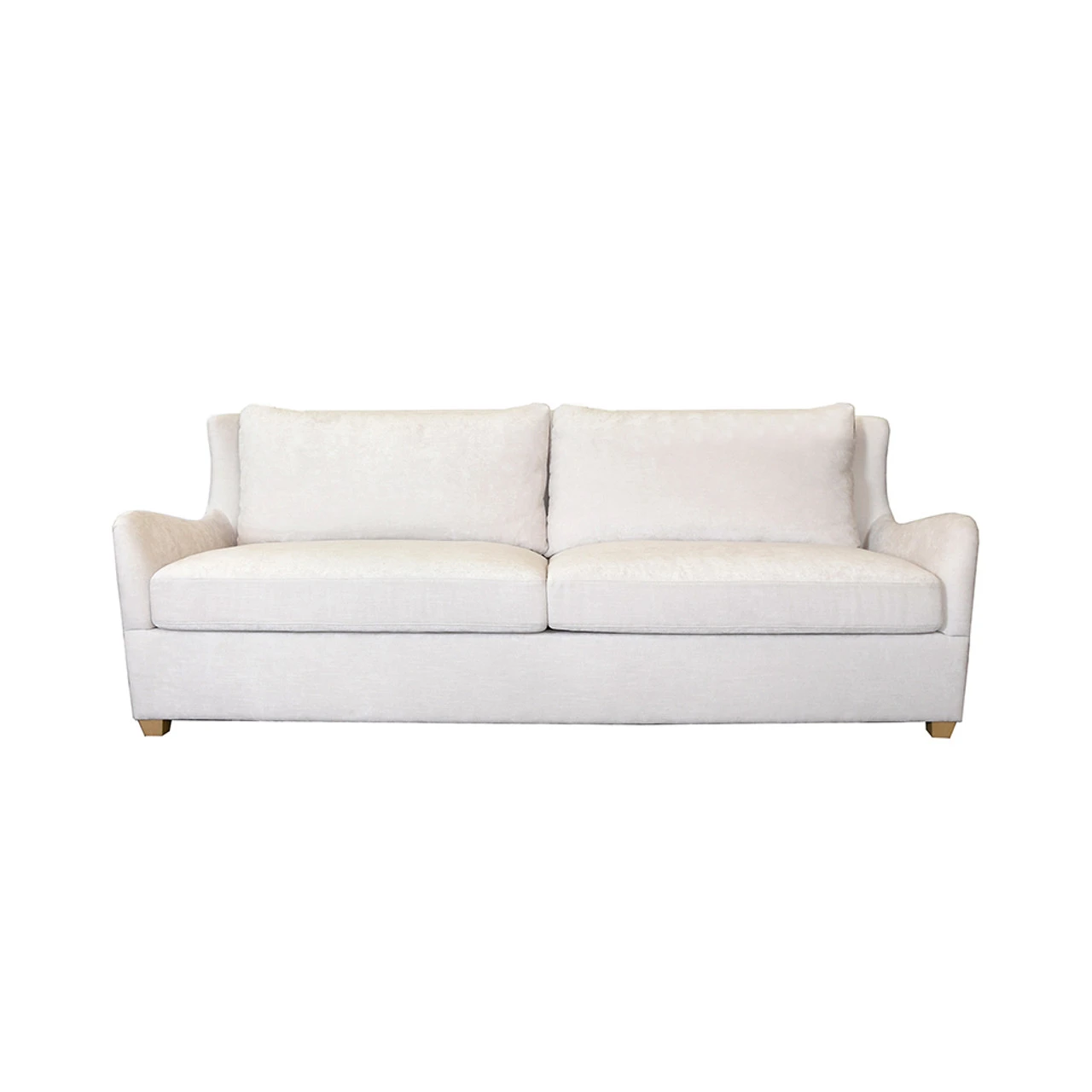 Worlds Away Wingback Sofa - Cerused Oak Feet - Ivory Plain Weave Upholstery 10 Worlds Away Wingback Sofa - Cerused Oak Feet - Ivory Plain Weave Upholstery - Image 10