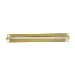 Worlds Away Large Brass Long Handle - Inset Resin - Pearl Cream
