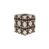 Worlds Away Kleenex Box Cream With Brown Squares