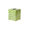 Worlds Away Kleenex Box Green And Cream Zebra
