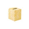 Worlds Away Kleenex Box Yellow And Cream Zebra