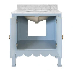 Worlds Away Bath Vanity - Scallop Detail - Matte Light Blue - White Marble Top And Porcelain Sink 9 Worlds Away Bath Vanity - Scallop Detail - Matte Light Blue - White Marble Top And Porcelain Sink -Worlds Away WA KEALEY LB 2 OPEN 99182.1695065265 ni 28642.1707481732