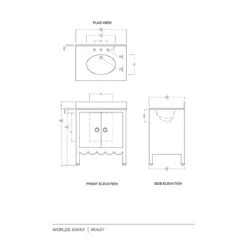 Worlds Away Bath Vanity - Scallop Detail - Matte White Lacquer - White Marble Top And Porcelain Sink -Worlds Away WA KEALEY WEB SIZE 49770.1702074592 ni 05014.1707481733