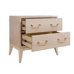 Worlds Away Sabre Leg 2 Drawer Side Table - Brass Swing Handle - Cerused Oak 9 Worlds Away Sabre Leg 2 Drawer Side Table - Brass Swing Handle - Cerused Oak -Worlds Away WA KENNA CO OPEN 46055.1647957038 ni 52916.1707481734