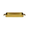 Worlds Away Small Rounded Edge Tray - Antique Brass & Inset Mirror