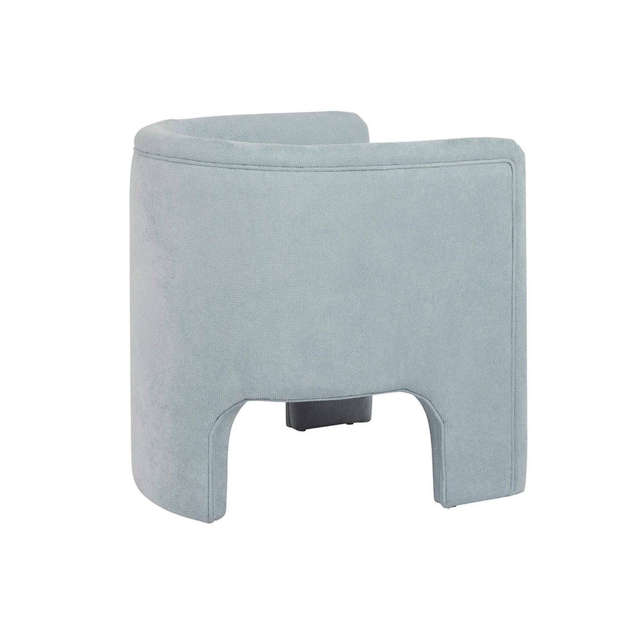 Worlds Away Three Leg Fully Upholstered Barrel Chair - Performance Light Blue Chenille 4 Worlds Away Three Leg Fully Upholstered Barrel Chair - Performance Light Blue Chenille - Image 4