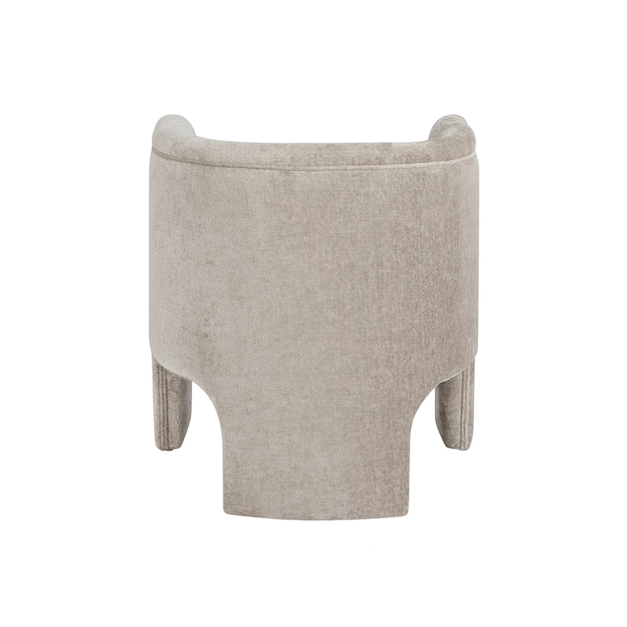 Worlds Away Three Leg Fully Upholstered Barrel Chair - Taupe Textured Chenille 6 Worlds Away Three Leg Fully Upholstered Barrel Chair - Taupe Textured Chenille - Image 6
