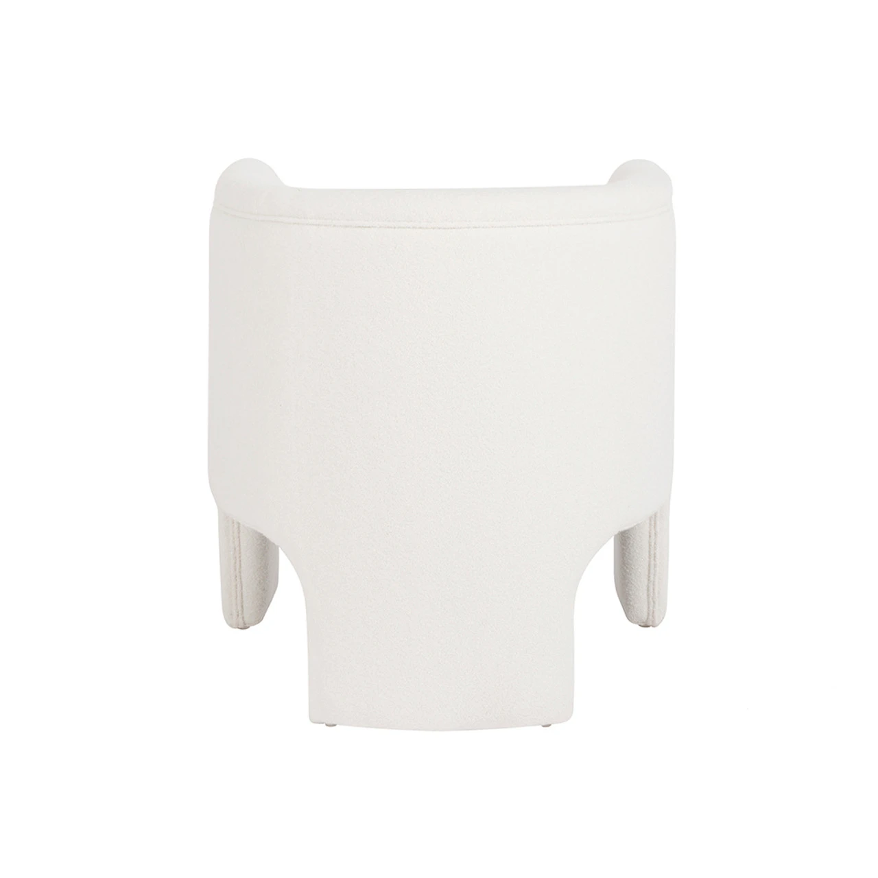 Worlds Away Three Leg Fully Upholstered Barrel Chair - White Boucle 5 Worlds Away Three Leg Fully Upholstered Barrel Chair - White Boucle - Image 5