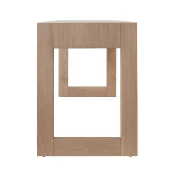 Worlds Away Two Drawer Desk - Fluted Detail - Natural Oak