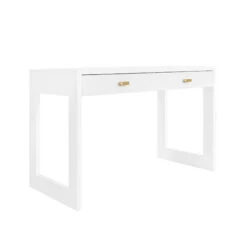 Worlds Away Two Drawer Desk - Fluted Detail - Matte White Lacquer 17 Worlds Away Two Drawer Desk - Fluted Detail - Matte White Lacquer -Worlds Away WA LARKIN WH ANGLE 64081.1681312469 ni 53266.1707481745