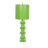 Worlds Away Green Painted Tole Pagoda Lamp With 11" Dia Painted Tole Shade