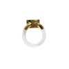 Worlds Away Large Acrylic Ring Hardware - Brass