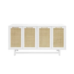 Worlds Away Four Door Cabinet - Cane Door Fronts And Brass Hardware - Matte White Lacquer 9 Worlds Away Four Door Cabinet - Cane Door Fronts And Brass Hardware - Matte White Lacquer -Worlds Away WA MACON WH 30396.1570222829 ni 44810.1707481751