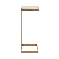 Worlds Away Glass Top Square Cigar Table - Antique Brass -Worlds Away WA MAISEL ABR SIDE 06086.1647956984 ni 47590.1707481753