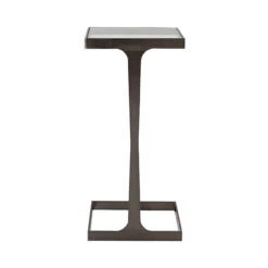 Worlds Away Glass Top Square Cigar Table - Gunmetal -Worlds Away WA MAISEL GM BACK 78791.1647956963 ni 00229.1707481754