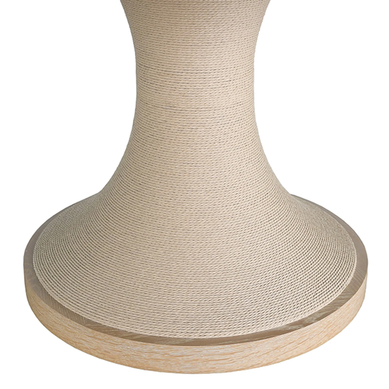 Worlds Away Natural Rope Wrapped Base Dining Table - Top And Base - Cerused Oak 4 Worlds Away Natural Rope Wrapped Base Dining Table - Top And Base - Cerused Oak - Image 4