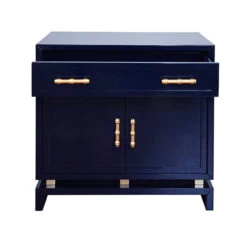 Worlds Away Marcus Navy Lacquer 1 Drawer, 2 Door Cabinet With Gold Leafed Bamboo Hardware And Gold Leafed Metal Detail 8 Worlds Away Marcus Navy Lacquer 1 Drawer, 2 Door Cabinet With Gold Leafed Bamboo Hardware And Gold Leafed Metal Detail -Worlds Away WA MARCUS NVY OPEN 31602.1591732216 ni 24108.1707478863